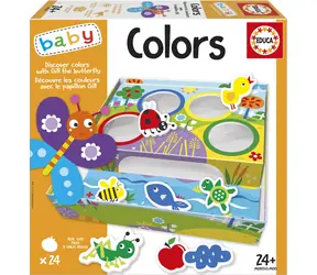 EDUCA Baby Třídění barev s motýlem Gillem / 4x6 dílků / od 2 let