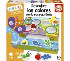EDUCA Baby Třídění barev s motýlem Gretou / 4x6 dílků / od 2 let 