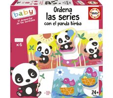 EDUCA Baby vkládačka Panda Bimba a kamarádi / 6x3 dílky / od 2 let