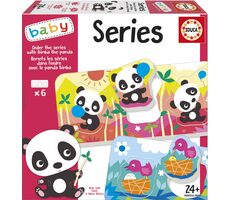 EDUCA Baby vkládačka Panda Bimba a kamarádi / 6x3 dílky / od 2 let