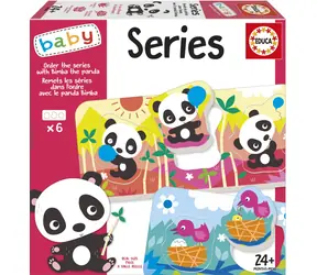 EDUCA Baby vkládačka Panda Bimba a kamarádi / 6x3 dílky / od 2 let
