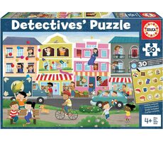 EDUCA Detektivní puzzle Město / 50 dílků / od 4 let