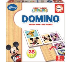 EDUCA Dřevěné domino Mickey a Minnie / 28 dílků / od 3 let