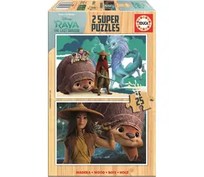 EDUCA Dřevěné puzzle Raya a drak / 2x25 dílků / od 3 let