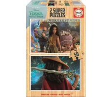 EDUCA Dřevěné puzzle Raya a drak / 2x50 dílků / od 4 let