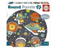 EDUCA Kulaté puzzle Vesmír / 28 dílků / od 3 let