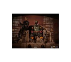 Iron Studios Boba Fett and Fennec Shand on Throne Deluxe - The Mandalorian - Art Scale 1/10