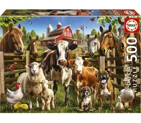 EDUCA Puzzle Kamarádi ze statku / 500 dílků / od 11 let