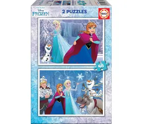 EDUCA Puzzle Ledové království / 2x48 dílků / od 3 let