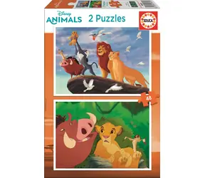 EDUCA Puzzle Lví král: S nejbližšími / 2x48 dílků / od 3 let