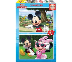EDUCA Puzzle Mickey a přátelé / 2x20 dílků / od 3 let