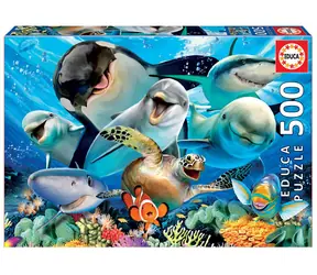 EDUCA Puzzle Podvodní selfie / 500 dílků / od 10 let