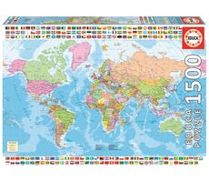 EDUCA Puzzle Politická mapa světa / 1500 dílků / od 14 let