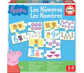 EDUCA Puzzle Prasátko Peppa: Počítání / 10x4 dílků / od 3 let
