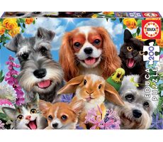 EDUCA Puzzle Selfie Přehlídka domácích mazlíčků / 200 dílků / od 6 let