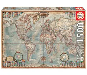 EDUCA Puzzle Stará politická mapa světa / 1500 dílků / od 14 let