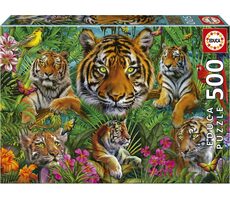 EDUCA Puzzle Tygři v džungli / 500 dílků / od 11 let