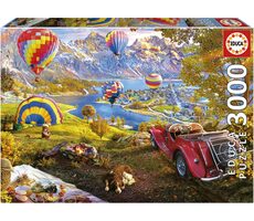 EDUCA Puzzle Údolí horkovzdušných balónů / 3000 dílků / od 14 let