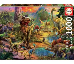 EDUCA Puzzle Území dinosaurů / 1000 dílků / od 14 let