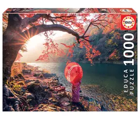 EDUCA Puzzle Východ slunce u řeky Katsury - Japonsko / 1000 dílků / od 14 let