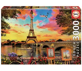 EDUCA Puzzle Západ slunce v Paříži / 3000 dílků / od 14 let