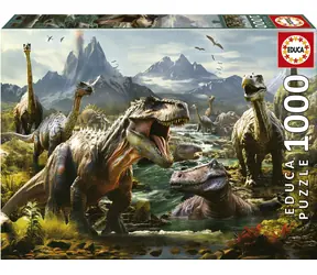 EDUCA Puzzle Zuřiví dinosauři / 1000 dílků / od 14 let