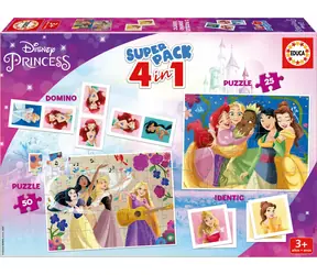 EDUCA Soubor her Disney princezny 4v1 / od 3 let