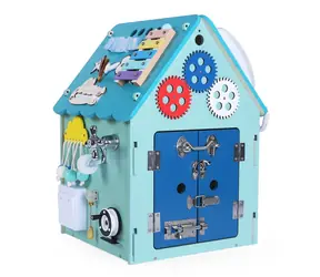2Kids Toys Activity board Domeček modrý / od 3 let