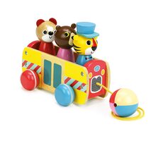 Vilac Tahací autobus se zvířátky / od 12 měsíců