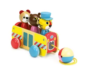 Vilac Tahací autobus se zvířátky / od 12 měsíců
