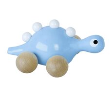 Vilac Dřevěný dinosaurus na kolečkách modrý / od 12 měsíců