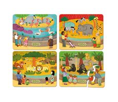 Vilac Dřevěné puzzle Zoo / od 2 let