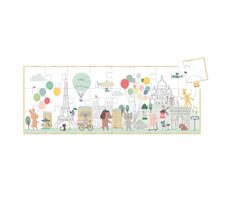 Vilac Panoramatické dřevěné puzzle Paříž - Sarah Betz / od 2 let