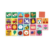 Vilac Dřevěné pexeso zvířátka na farmě / od 2 let