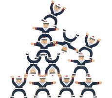 Vilac Dřevěné postavičky námořníci / od 3 let