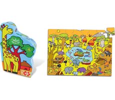Vilac Dřevěné puzzle Savana / od 4 let