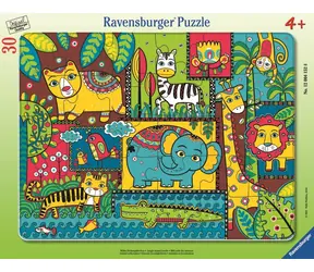 Ravensburger Puzzle: Zvířátka v džungli / 30 dílků / od 4 let