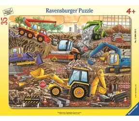 Ravensburger Puzzle: Stavební stroje v plném proudu / 35 dílků / od 4 let 