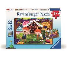 Ravensburger Puzzle: Kouzelný svět pohádek / 2x12 dílků / od 3 let 