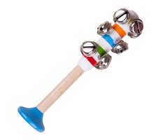 Bigjigs Toys Rolničky pruhované 1ks modrá / od 10 měsíců