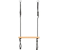 Small foot Trapézová houpačka s gymnastickými kruhy Black Line / od 3 let