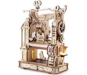 RoboTime 3D dřevěné mechanické puzzle Tiskařský lis