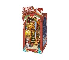 RoboTime 3D skládačka Zarážka na knihy Vánoční ulička