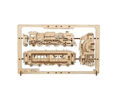 Ugears 2,5D dřevěné mechanické puzzle Steam Express