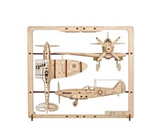 Ugears 2,5D dřevěné mechanické puzzle Stíhací letadlo