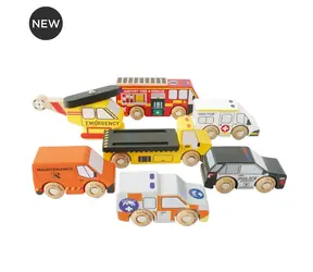 Le Toy Van Set záchranných autíček s vrtulníkem / od 2 let