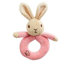 Rainbow Chrastítko kroužek králíček Petr & Flopsy 1 ks růžová / 0+