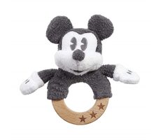 Rainbow Dřevěné/plyšové chrastítko Mickey Mouse / 0+