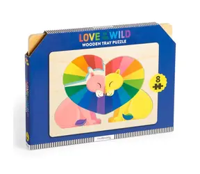 Mudpuppy Dřevěné puzzle Láska v divočině / 8 dílků / od 1 roku