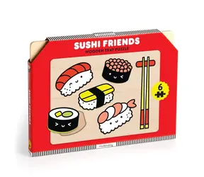 Mudpuppy Dřevěné puzzle: Přátelé sushi / 6 dílků / od 1 roku